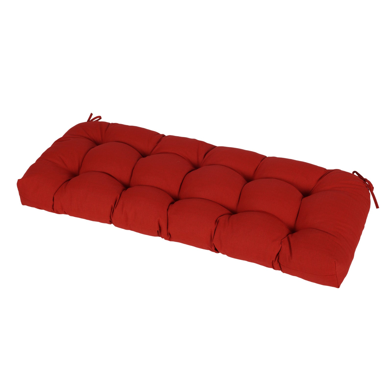 Outdoor Polyester Tufted Bench Cushion, Water & Fade Resistant, Red - Aoodor